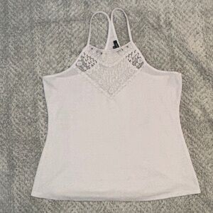 Chic White Lace Detail Camisole